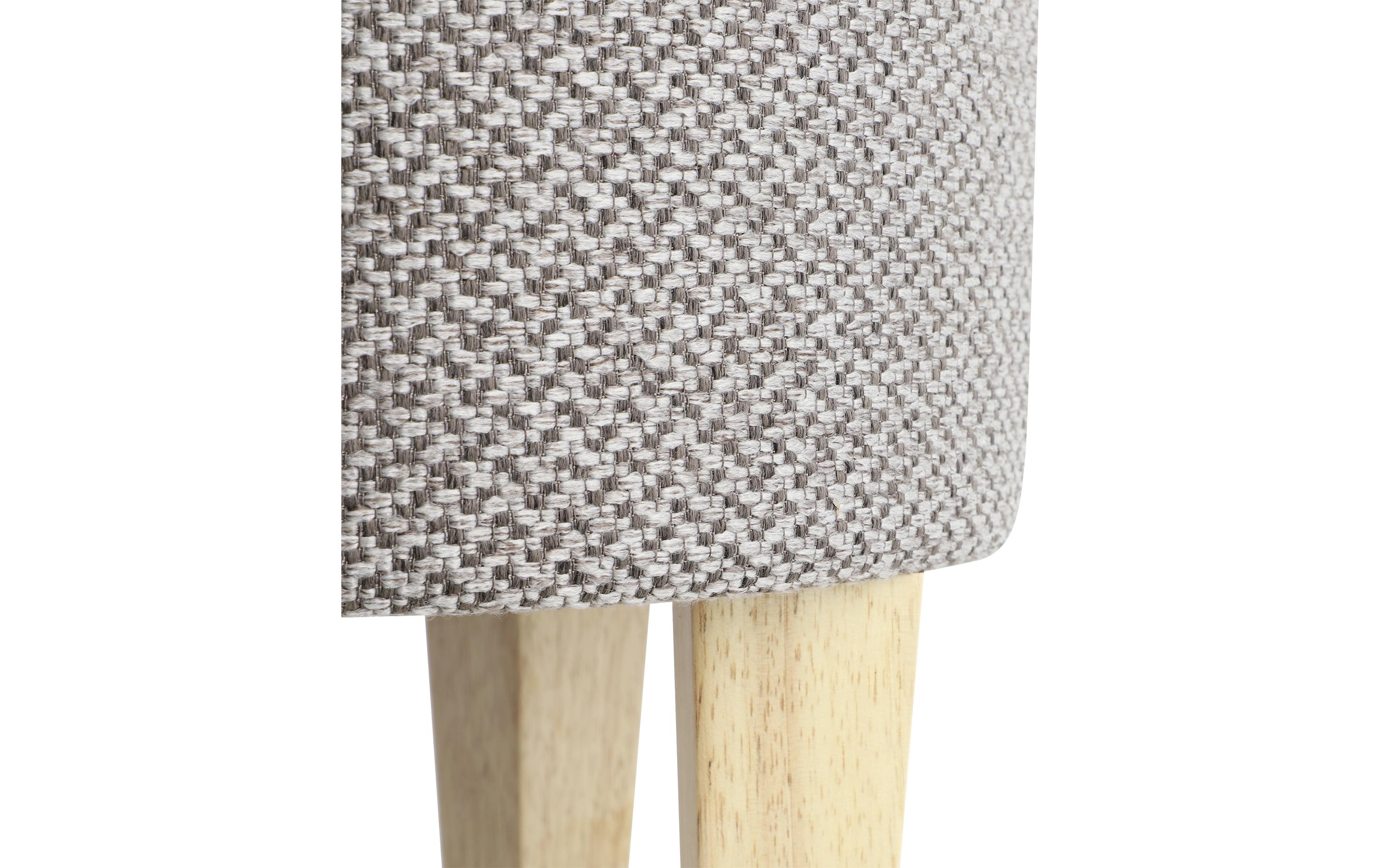 Hocker Mashike Ø 39 x 40 cm, Grau/BraunKlassischer Hocker für zusätzliche Sitzgelegenheit