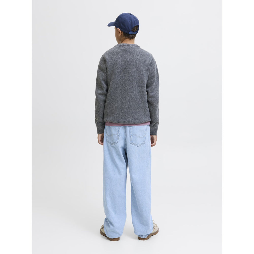 Køb Jack & Jones Junior Dark Grey Melange Jornorrebro Strik Crew Neck Ln Jnr