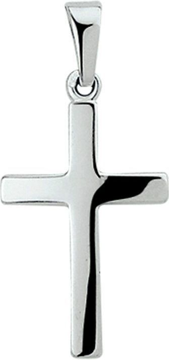 Hanger - Kruis - Massief - 14K Witgoud