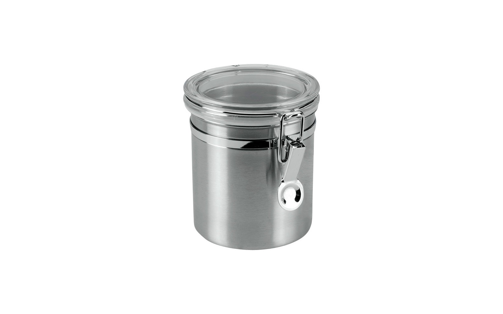 Metaltex Edelstahl Vorratsdose mit transparentem Deckel 700 ml