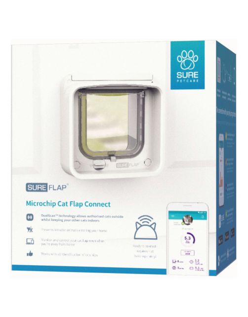 Sureflap Microchip Kattenluik Connect Bundel - Kattenluik - Wit