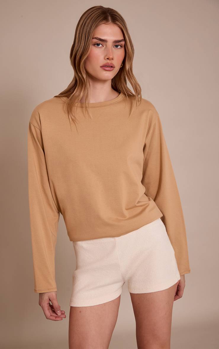 Crème Short Moulant Côtelé Brossé Épais