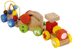 Van Manen Big Tree Trein Met 2 Activiteitenwagons Hout 1ST