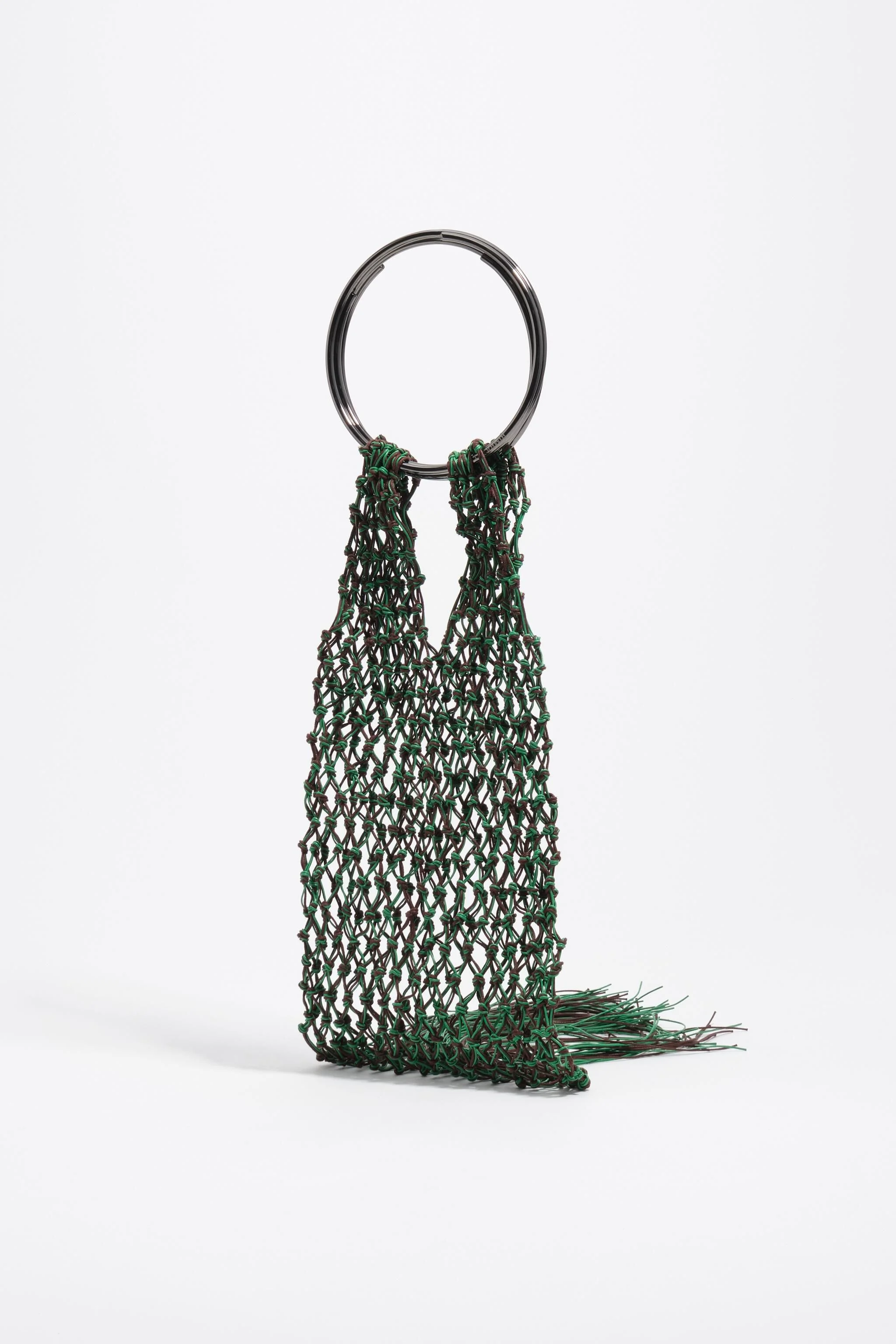 Bolsa de couro verde