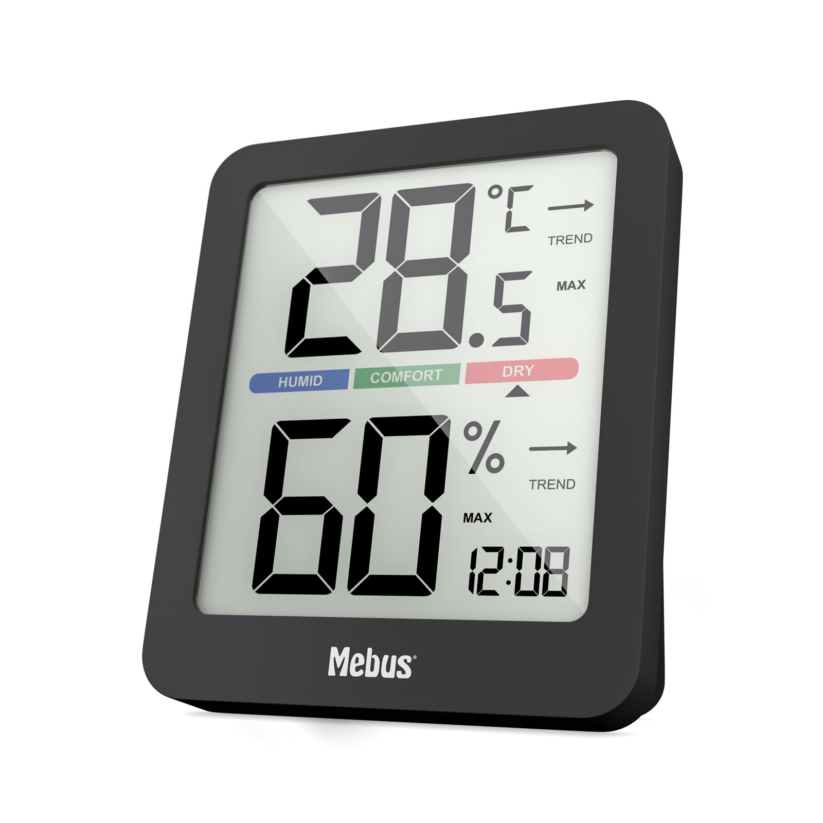 Mebus Klimastation Thermo-Hygrometer schwarz
