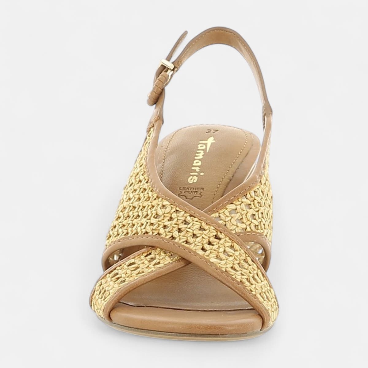Nu-pieds à talon Femme cognac