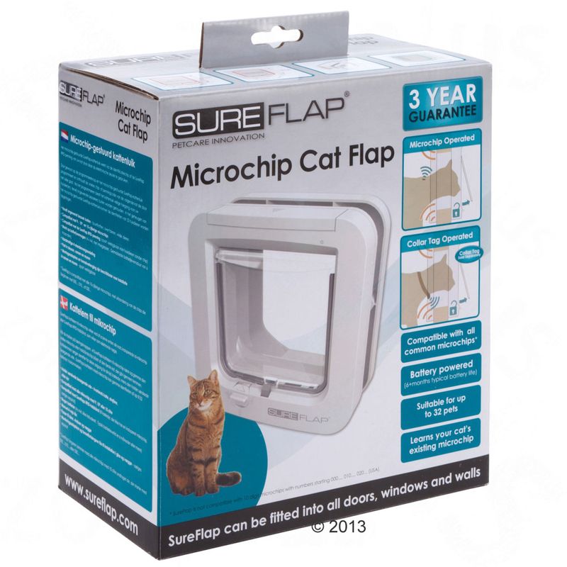 Chatière SureFlap, lecteur de puces électroniques, blanc à prix discount sur bitiba.fr
