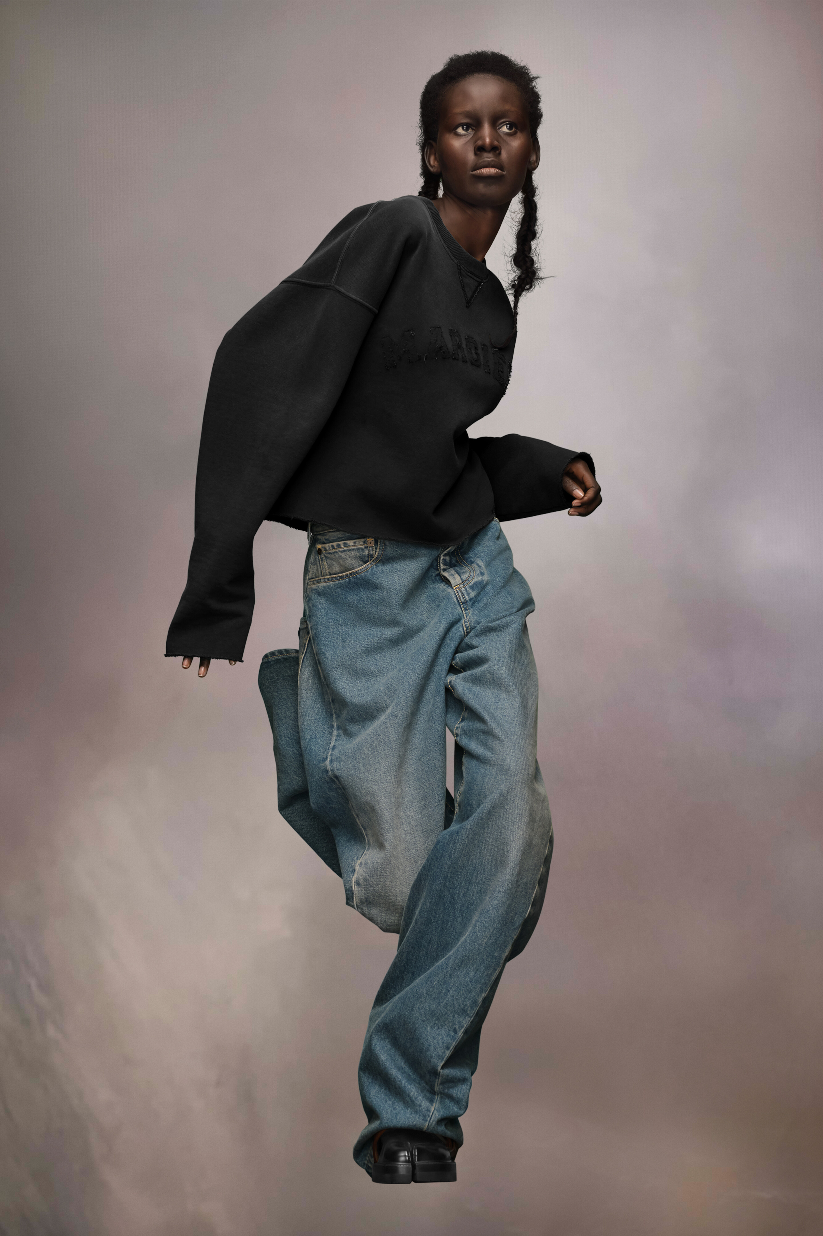 Sweat-shirt en molleton Noir