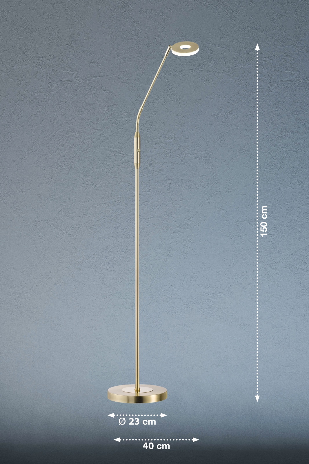 LED-Stehleuchte DENT - messingfarben - dimmbar