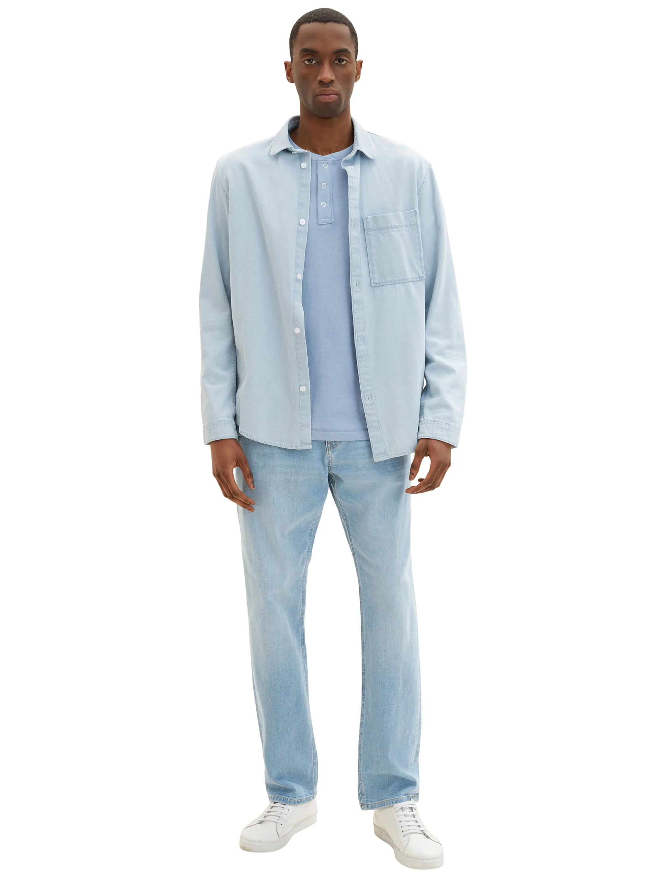 Herren Henleyshirt mit Struktur