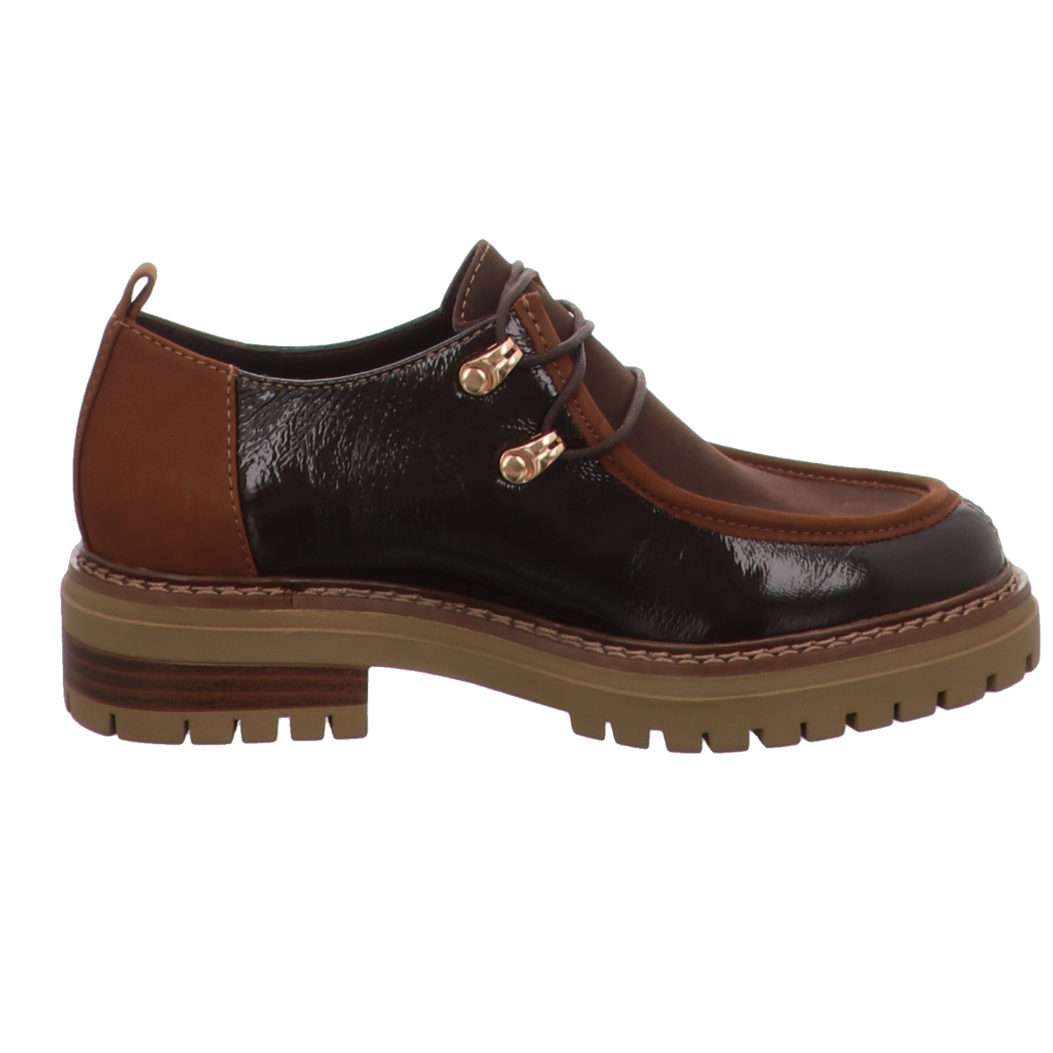 Damen Schnürschuh braun braun