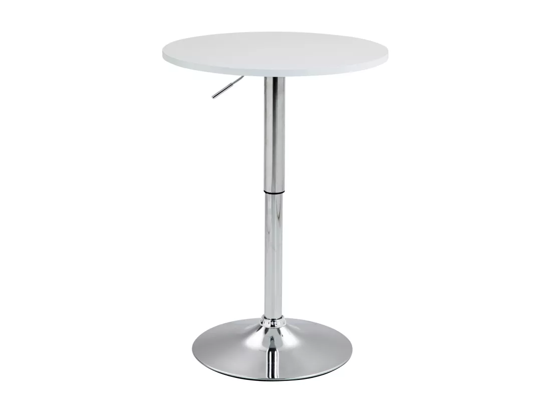 Table haute - rond Ø 60 cm - Bois - Blanc - Lamoni