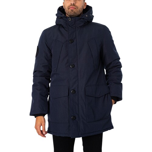 Superdry - Parka Con Capucha De Piel Sintética Everest Azul