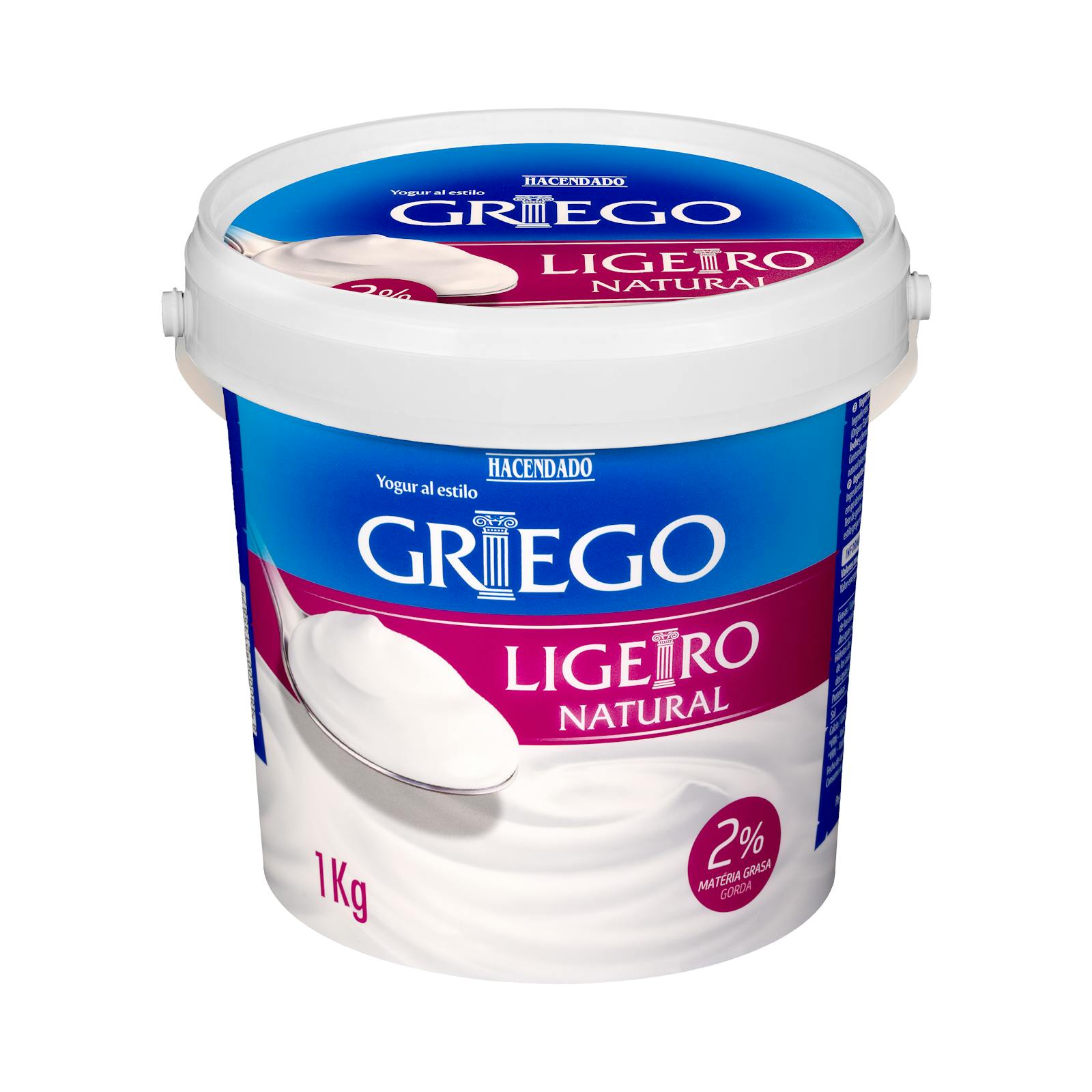 Hacendado 2% mg yaourt grec naturel léger