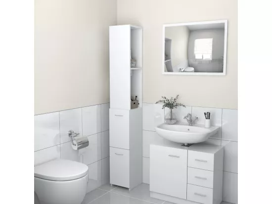 Armoire de salle de bain Blanc 25x25x170