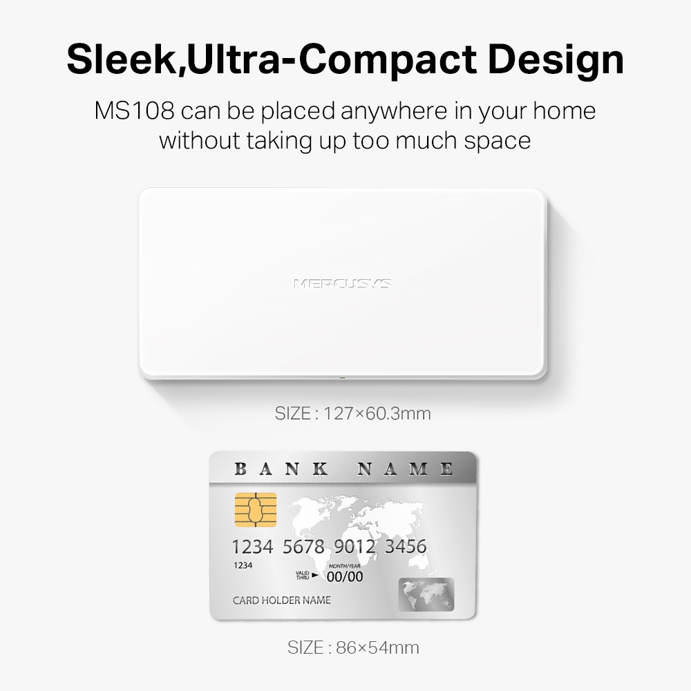 SWITCH MERCUSYS MS108 8-PORT 100MBPS