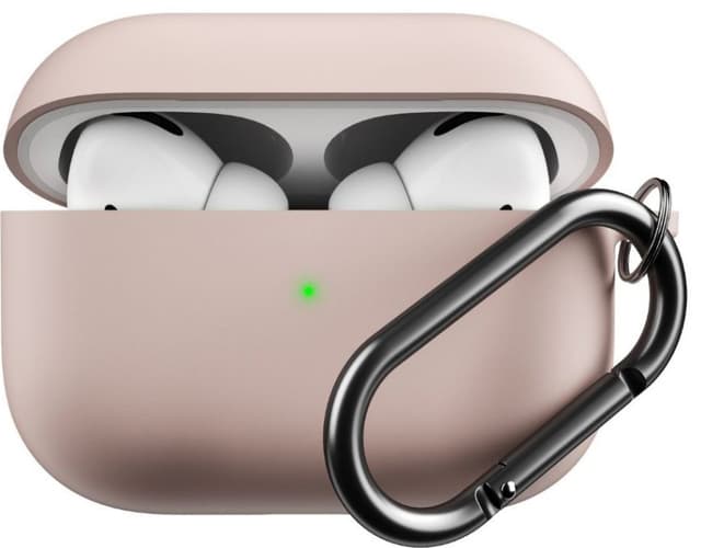 PodSkinz HybridShell AirPods Pro nøgleringsetui (pastel pink)