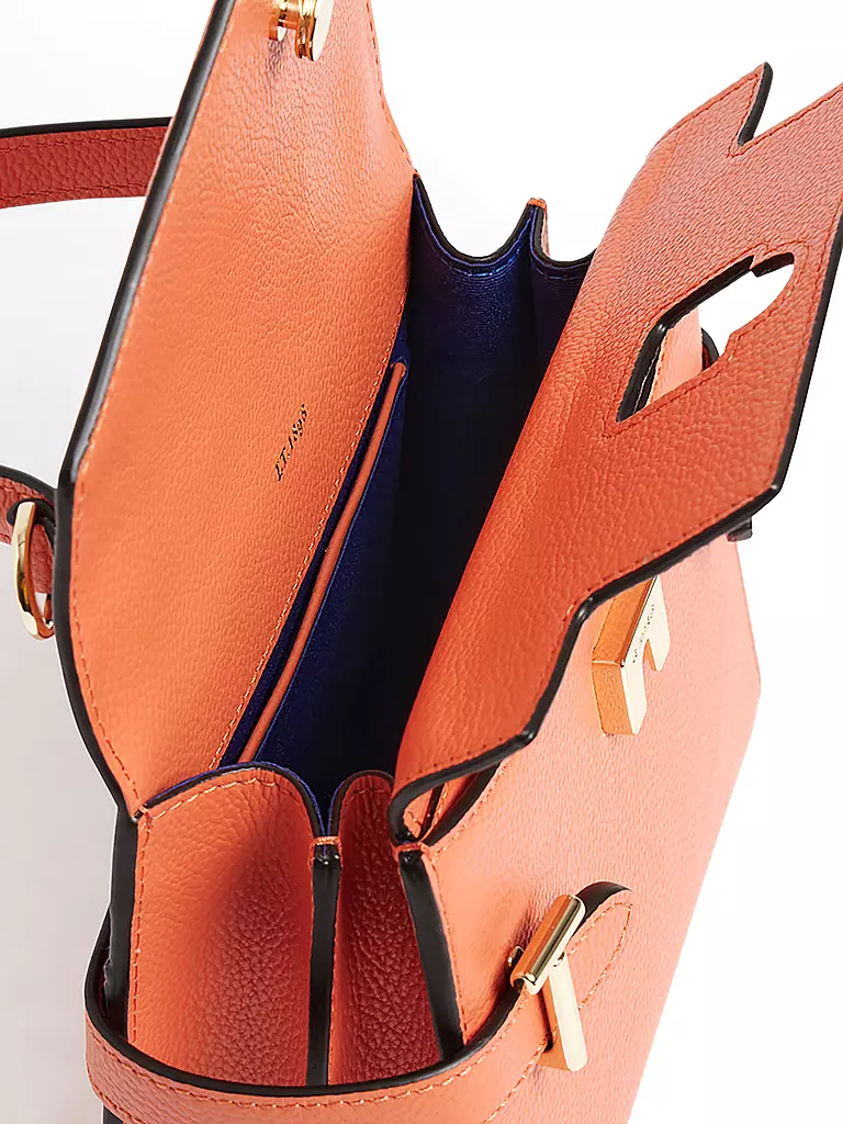 LE TANNEUR Ledertasche - Henkeltasche EMILIE FLAP Small orange