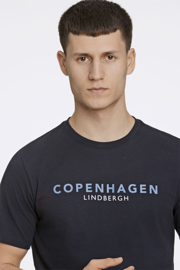 Lindbergh Copenhagen print tee S/S Blå
