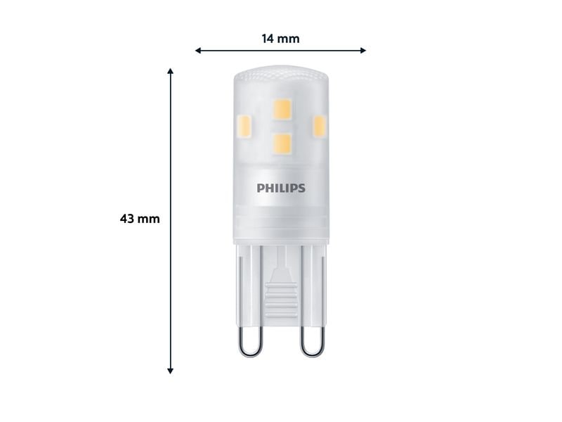 Philips LED Lampe 2W (25W), G9, 220 lm, 2700K, Warmweiss Leuchtmittel