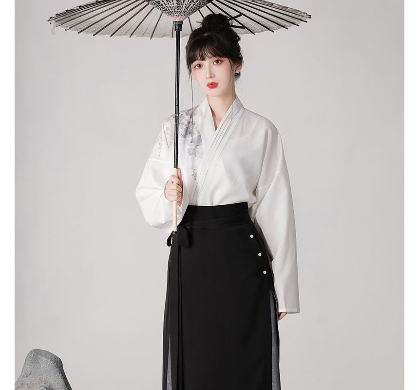 Keiko Girl - Traditionele Chinese kostuumset met lange mouwen en bloemenprint