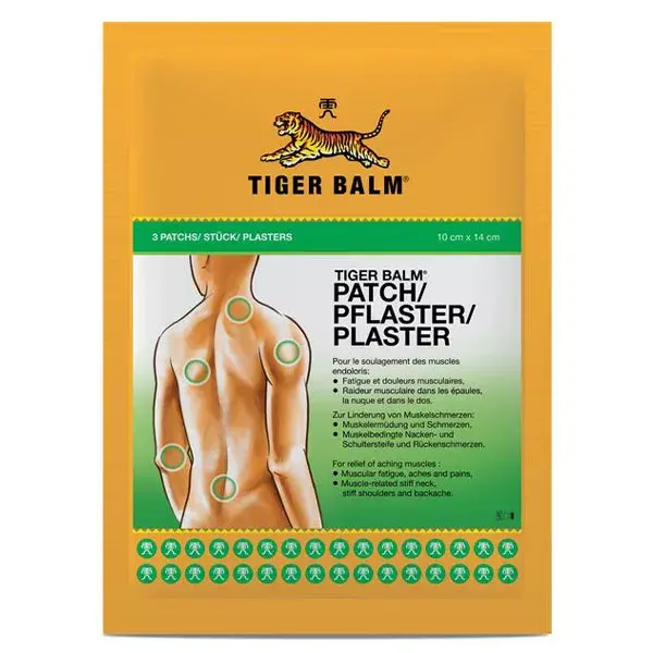 Adesivo Tiger Balm 10x14cm, 3 unidades