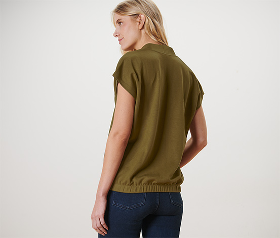 Blusenshirt mit V-Ausschnitt