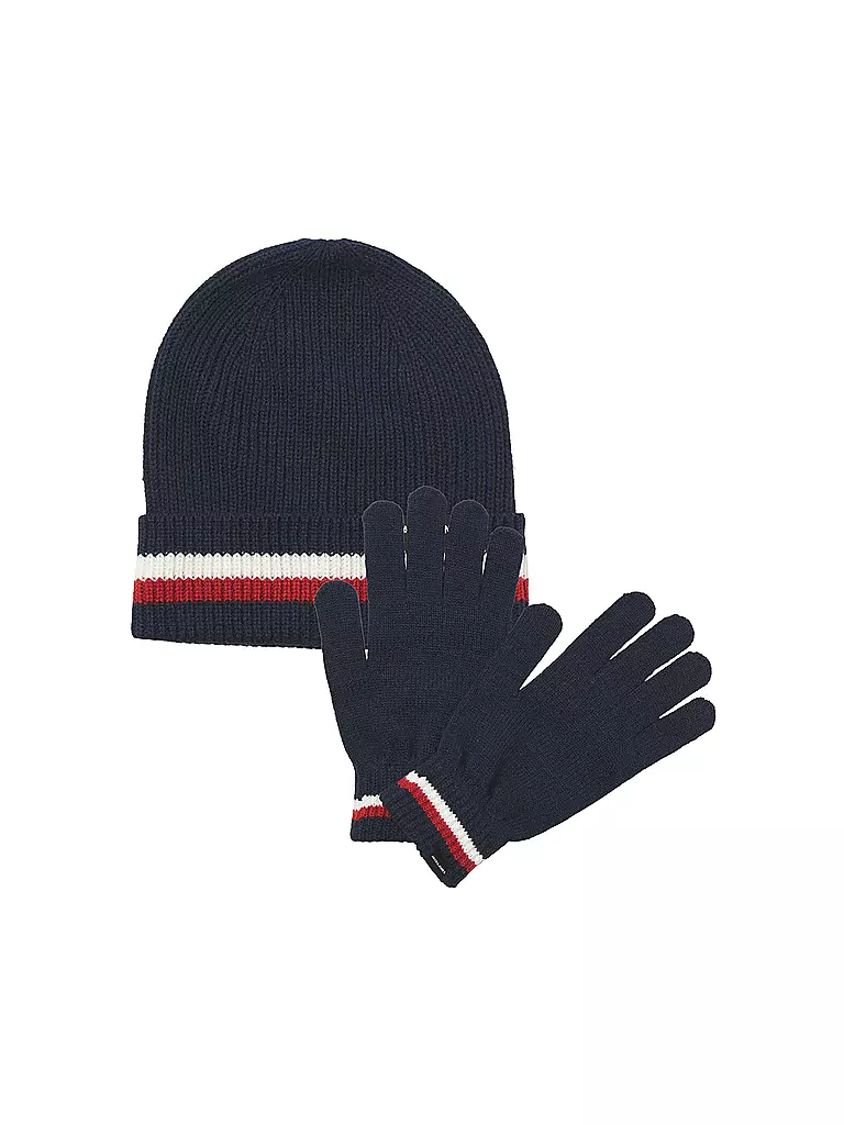 JACK & JONES Jungen Set 2tlg. Mütze und Handschuhe JACMAKE dunkelblau