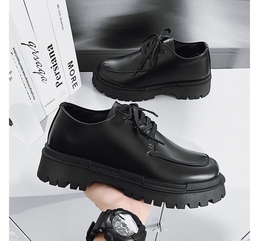 Tanzanite - Platform imitatieleren veterschoenen