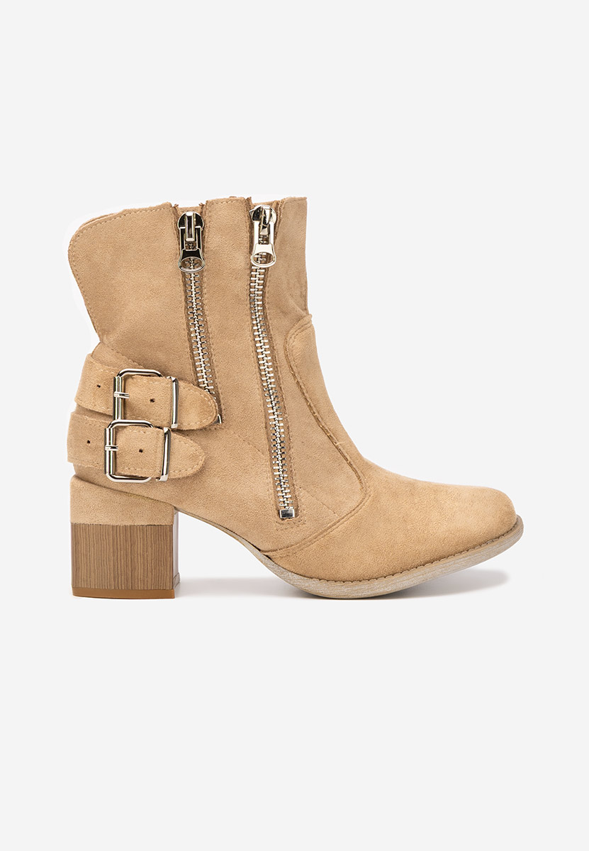 Bottines à gros talon kaki Laroya V5