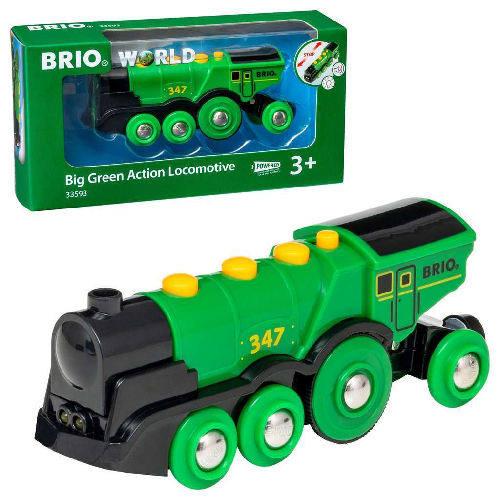 BRIO Spiel Grüner Gustav Batterielok