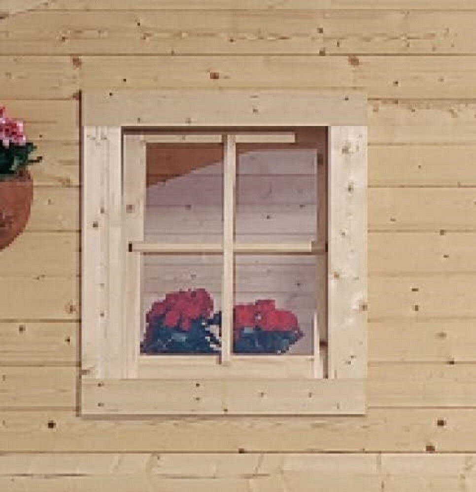 Karibu Kippfenster für die Außensauna o. Holzhaus geeignet für 28 mm Wandstärke Echtglas
