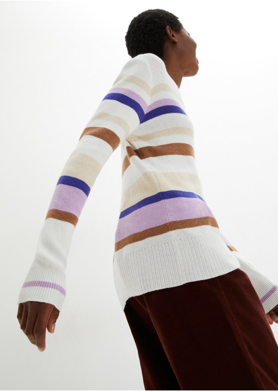 Pull col rond avec cachemire