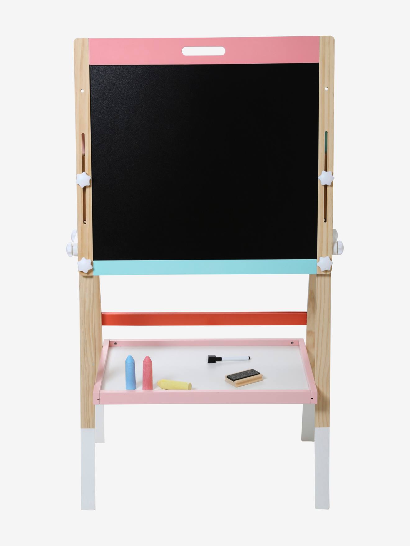 Quadro negro multicolorido de madeira 4 em 1 com certificação FSC®
