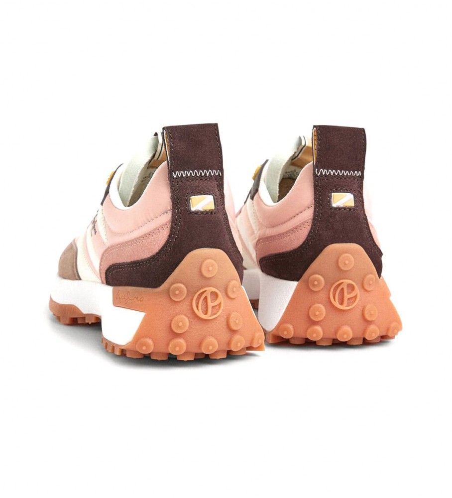 Tênis Pepe Jeans Lucky Grand de couro rosa