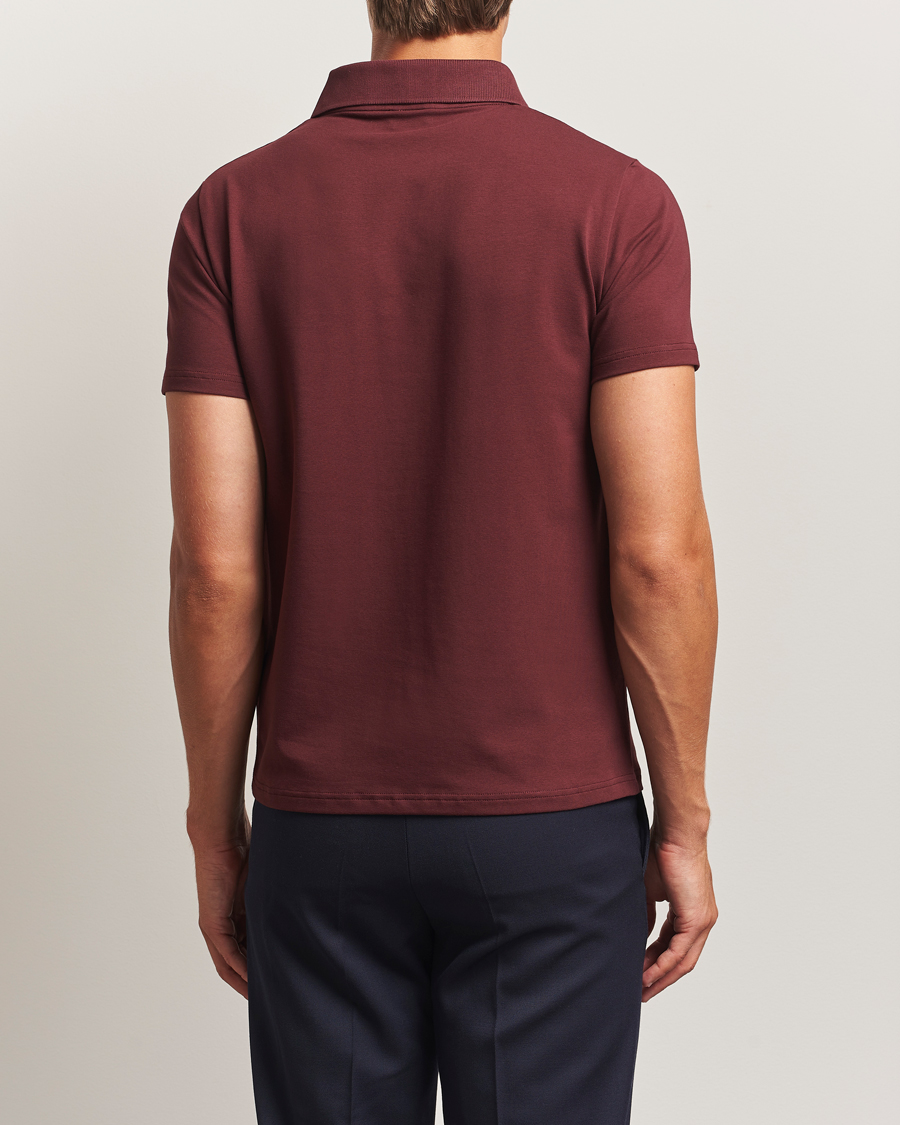 Filippa K Soft Lycra Polo T-Shirt Burgundy