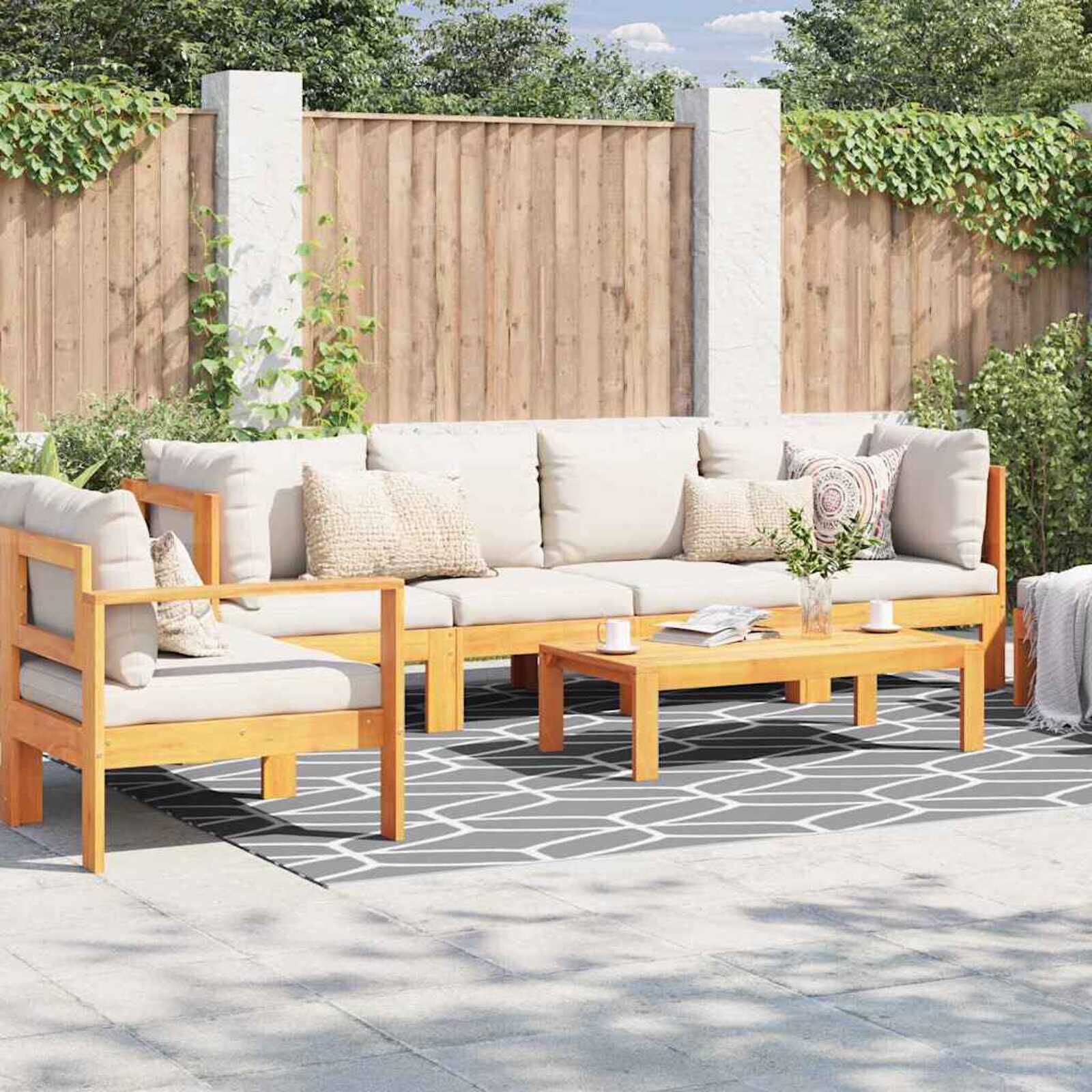 vidaXL Buitenkleed ARAKIL Grijs en Wit 250x300 cm PP