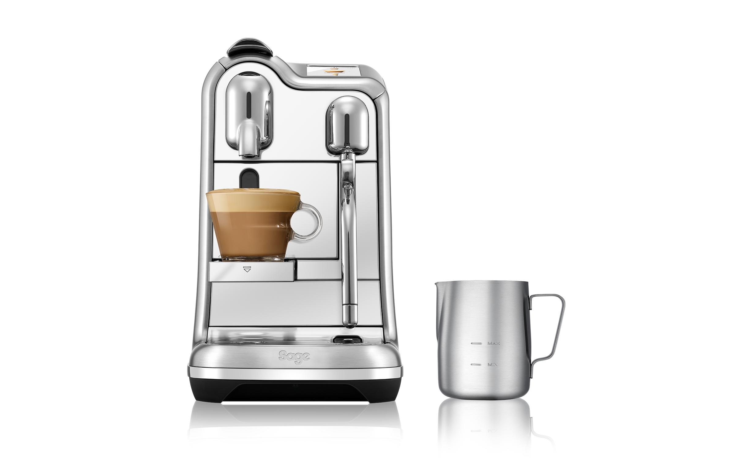 Kaffeemaschine Nespresso Creatista Pro SNE900BSS Silber<br>Nespressomaschine der Original Line mit elektronischer Milchschaumeinstellung