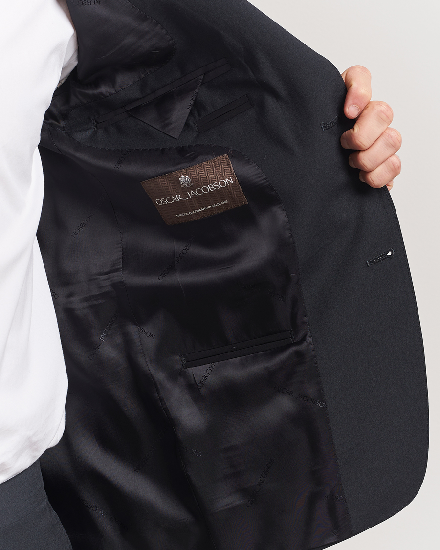 Oscar Jacobson Ego Wool Blend Blazer Black