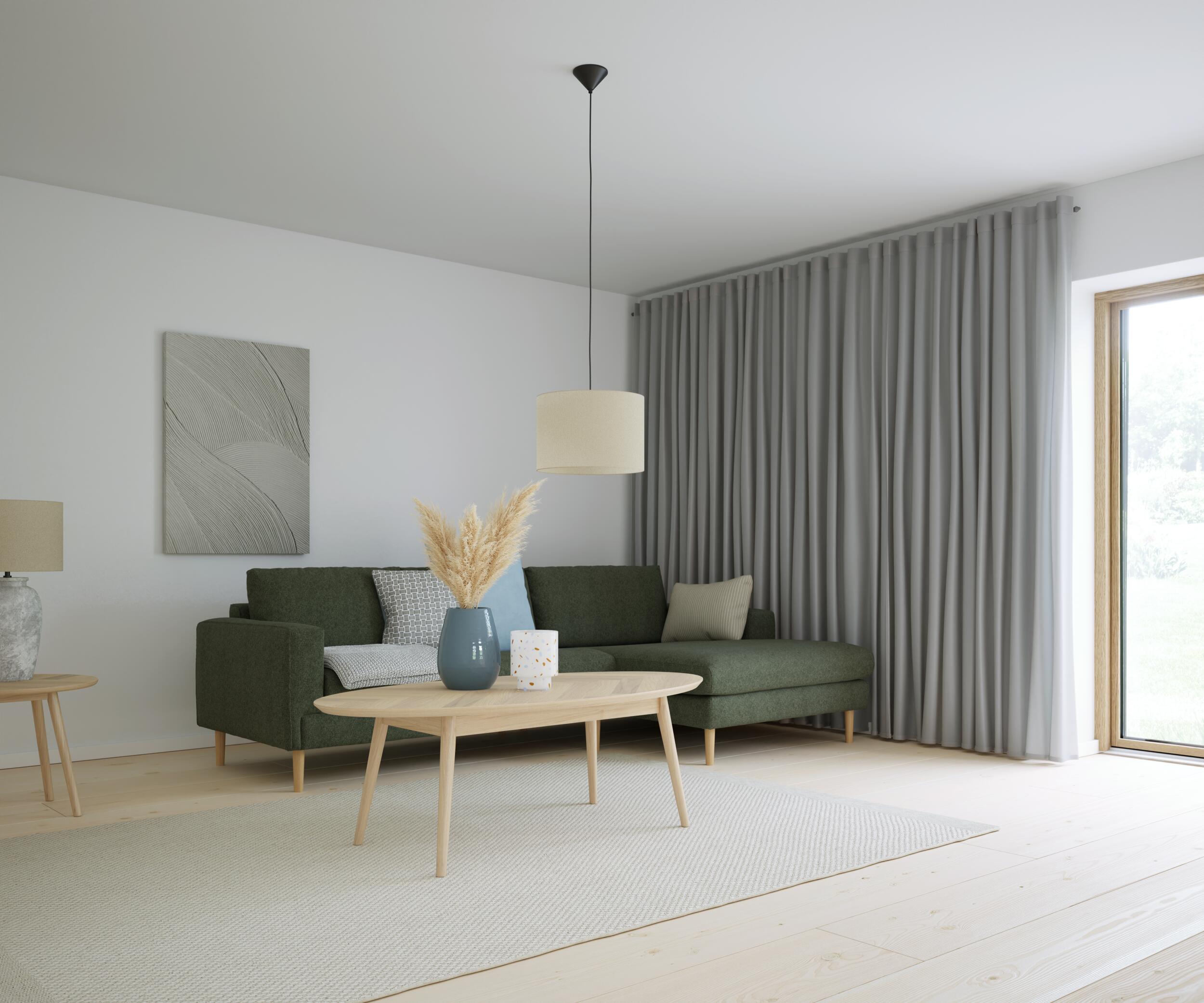 Nyland højrevendt sofa med chaiselong