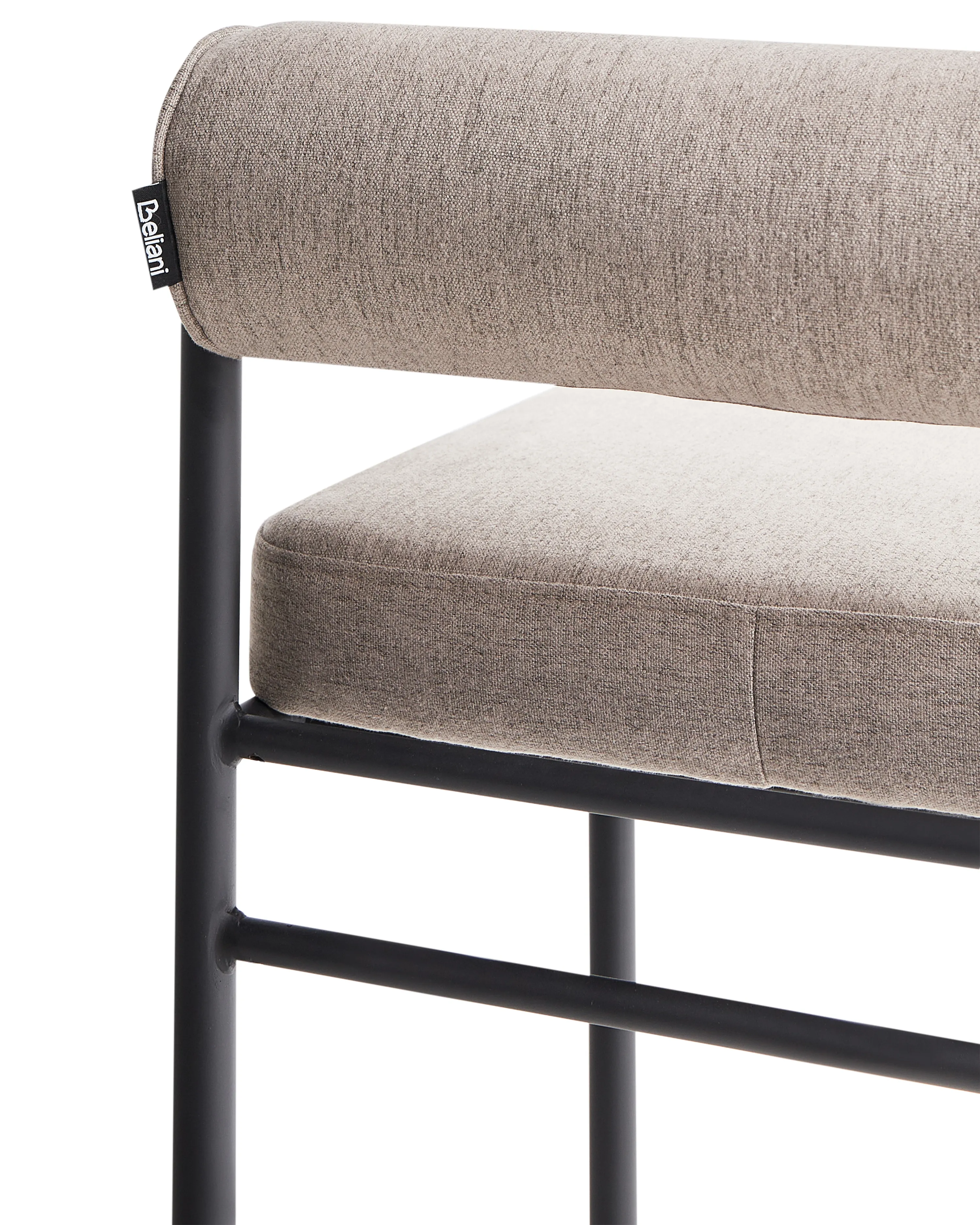 Set van 2 barstoelen AMAYA Stof Taupe