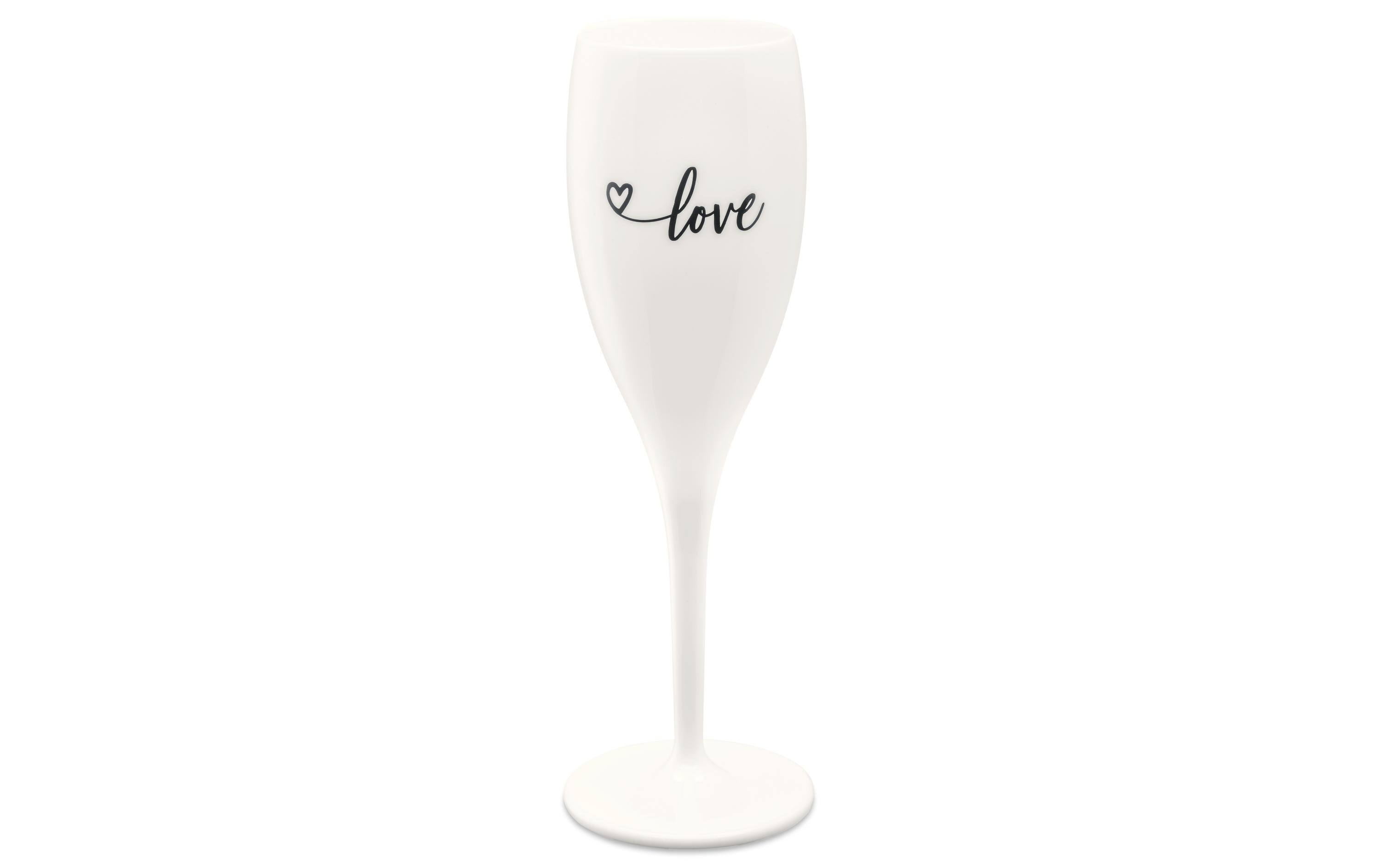 Sektglas Superglas Love 100 ml, 1 Stück, WeissGlas geeignet für Champagner oder Schaumweine