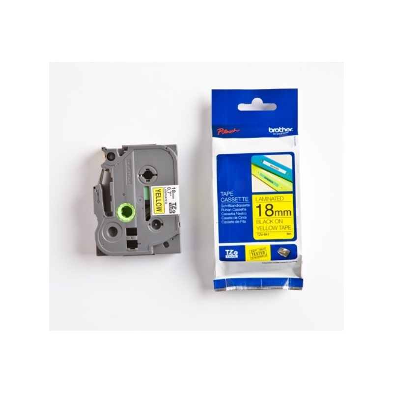 Brother P-Touch Band TZe-641, 18 mm, schwarz auf gelb