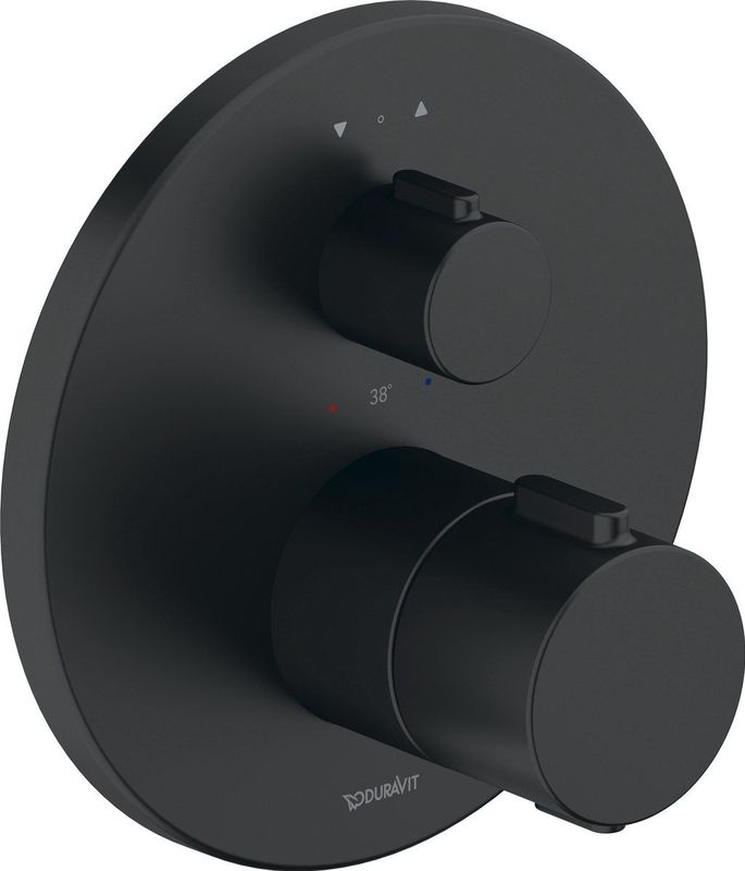 Duravit - Thermostatarmaturen Afbouwdeel - Inbouw Bad/Douchekraan - Mat Zwart - Ø17cm