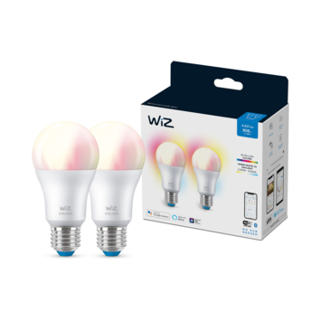 WiZ Connected LED peer E27 60W 2 stuks mat kleur licht dimbaar