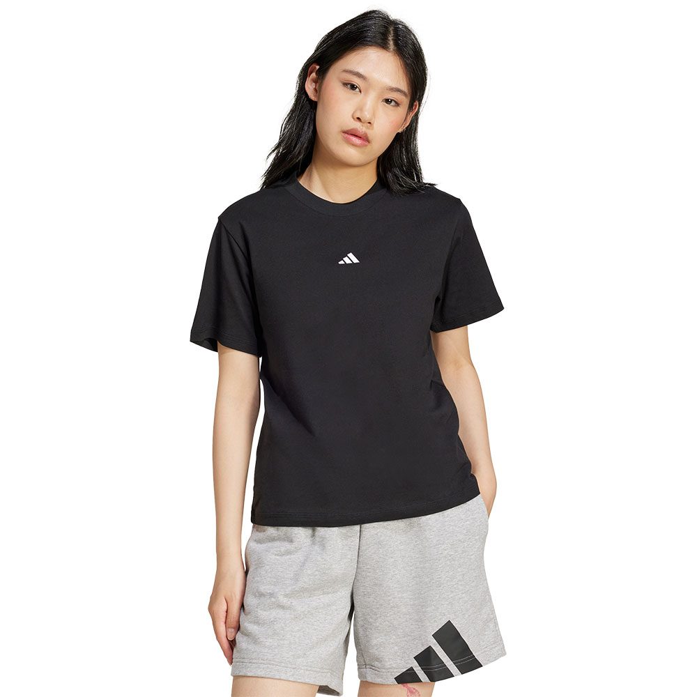 adidas Essentials Small Logo Cotton T-Shirt Damen black