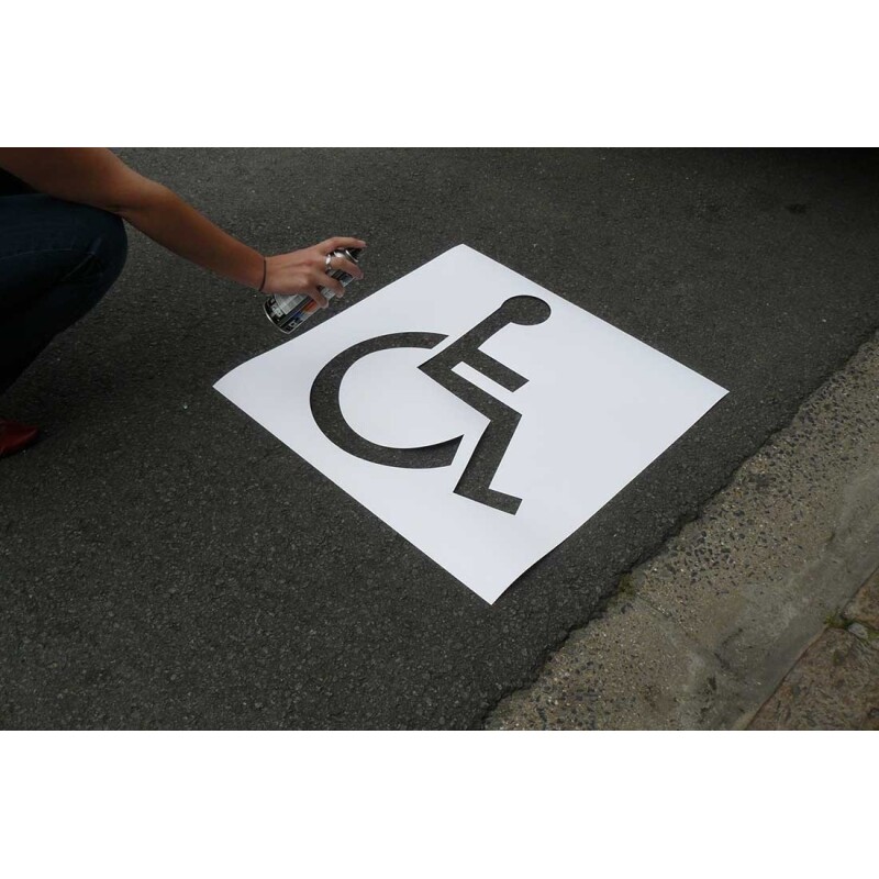 Pochoir PVC picto PMR - 25, 50 cm ou 100 cm