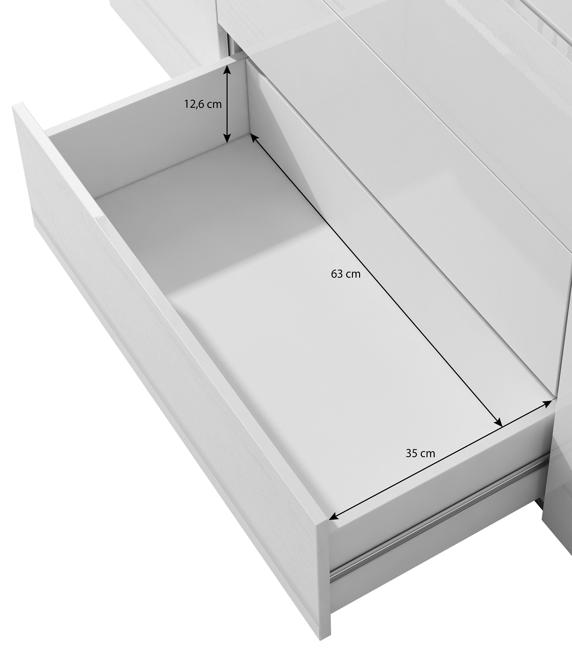Meubella - Dressoir Bonzo - Wit - 150 cm