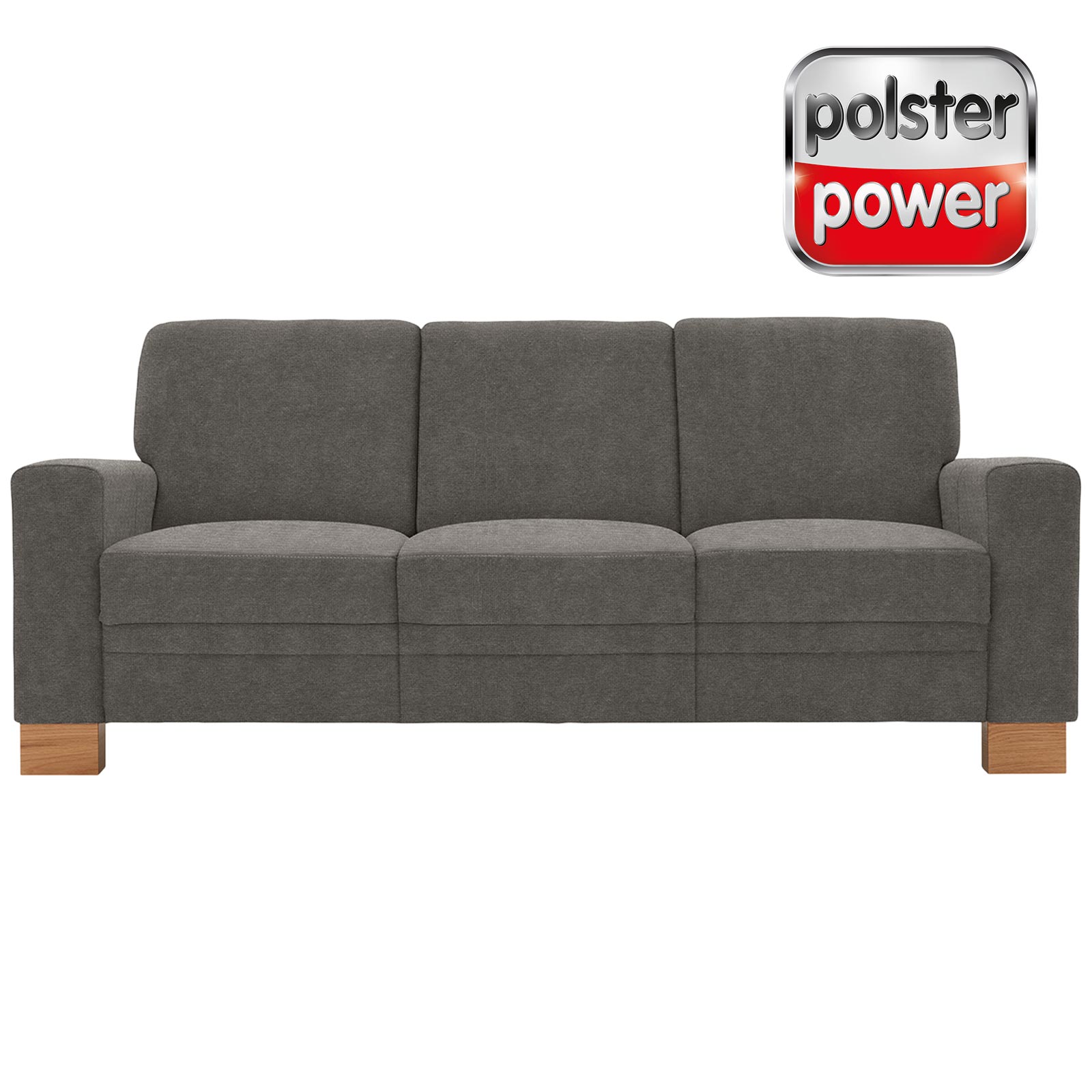 polsterpower 3-Sitzer-Sofa - Belle grey - Basismodell
