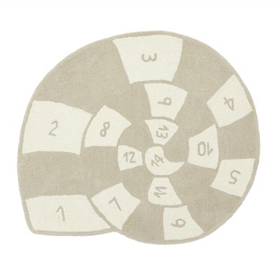 OYOY Mini Nautilus Hopscotch Gulvteppe 100x112, Clay/Offwhite